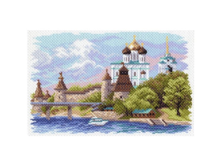 Рисунок на канве «Псковский кремль»