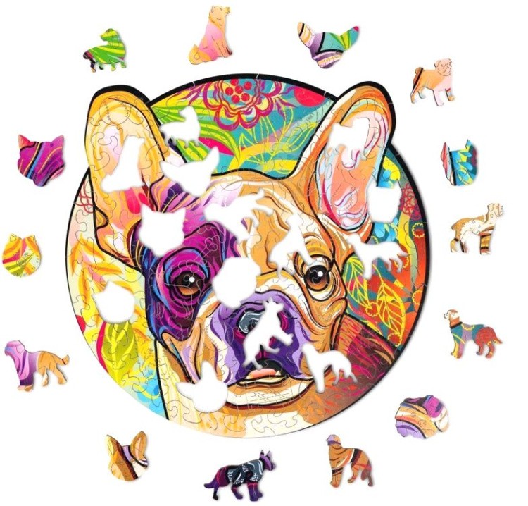 Деревянный пазл Wood Trick «Щенок Рокки (Бульдог)» — картинка 2