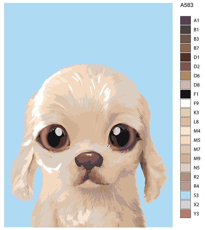 Картина по номерам «Щенок Медок» — картинка 2