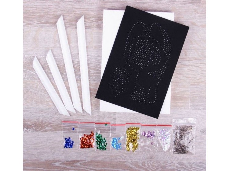 Мозаика из пайеток «Котенок» — картинка 2