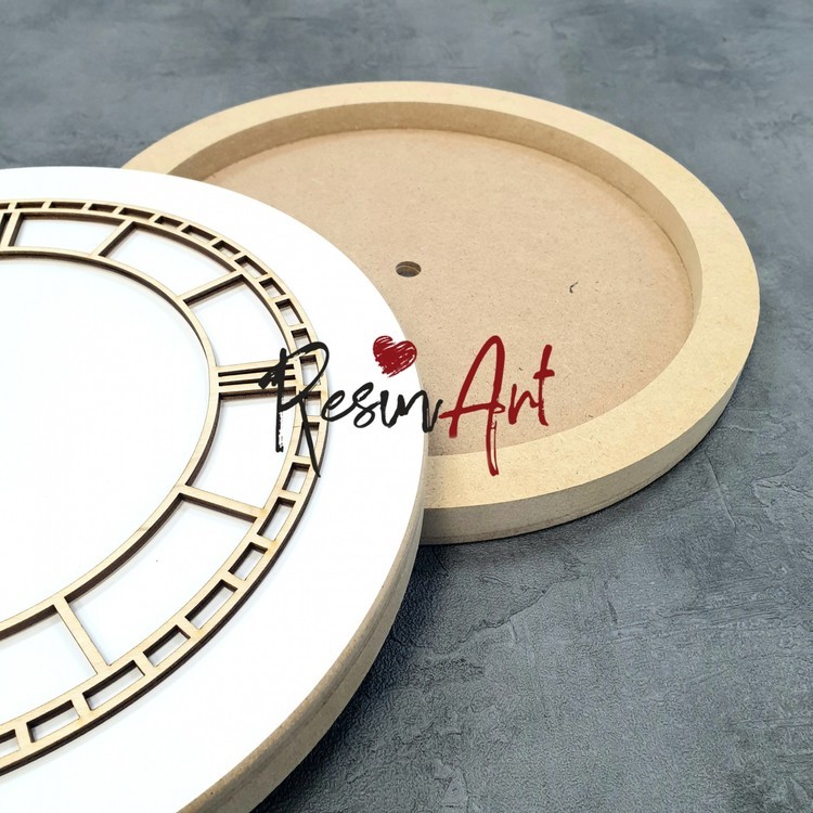 Набор для создания часов LUX на подрамнике 1,6 см (с ламинацией), d 40см — картинка 2