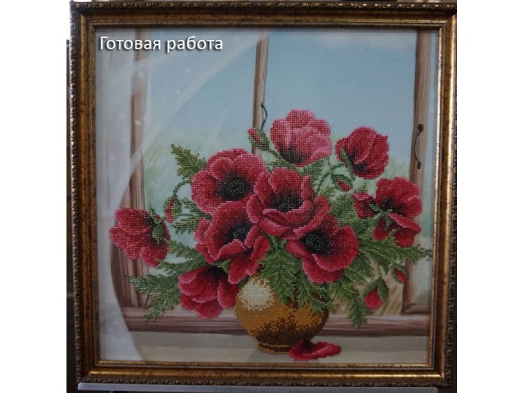 Алмазная вышивка «Букет маков» — картинка 4