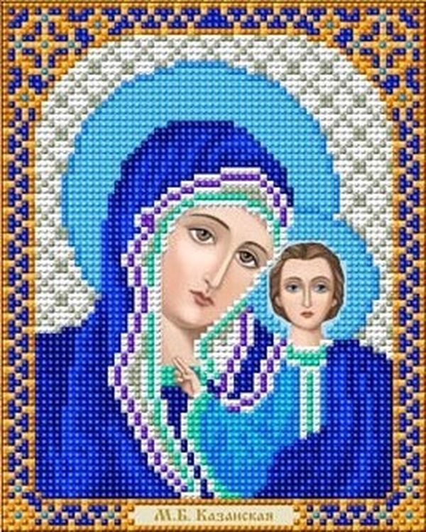 Рисунок на ткани «Казанская Божия Матерь в синем»