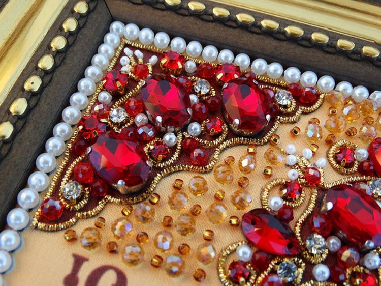 Набор вышивки хрустальными камнями «Вседержитель (золотая)» — картинка 5