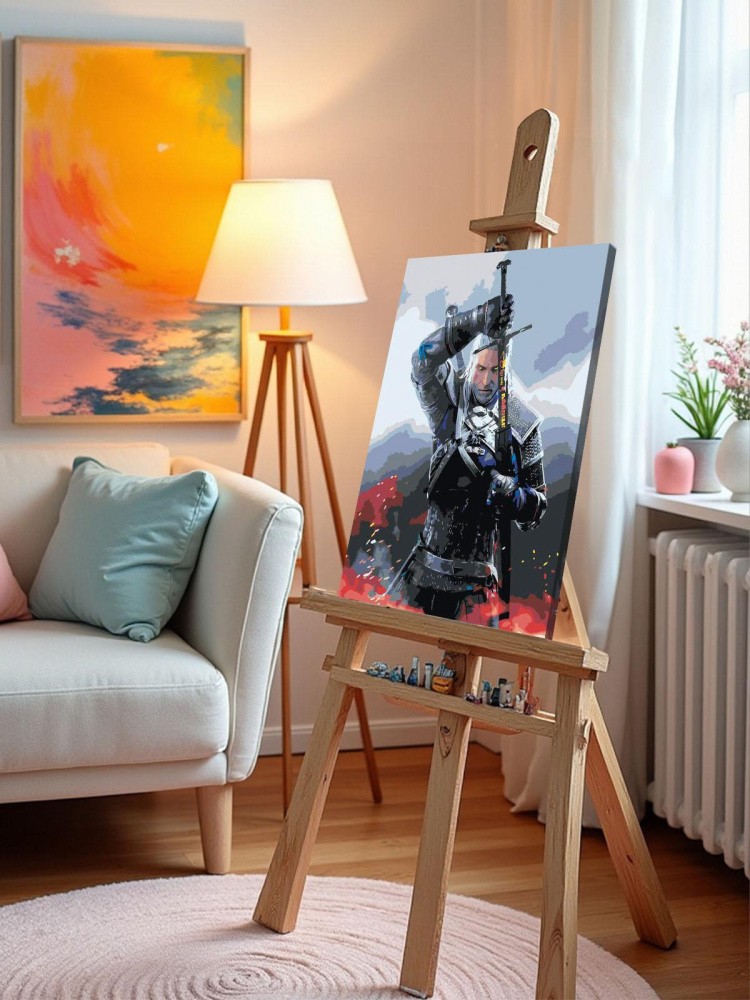 Картина по номерам «Ведьмак: Геральт из Ривии» — картинка 11