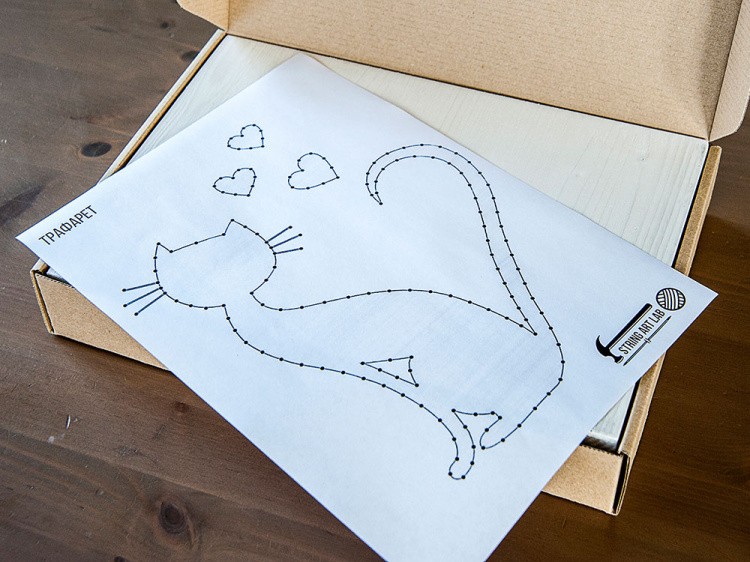 Набор для творчества STRING ART «Кошка» — картинка 4