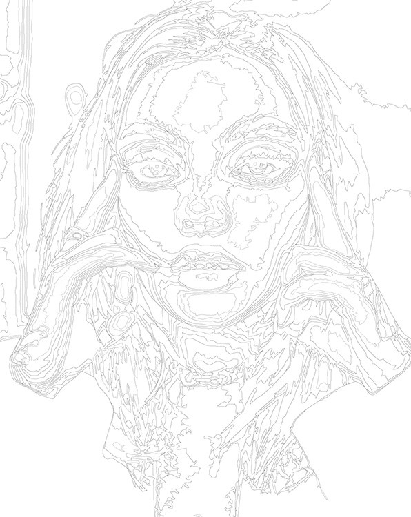 Картина по номерам «Блогер Даша Каплан: портрет 40x50» — картинка 3