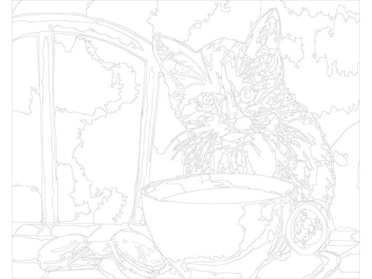 Картина по номерам «Завтрак с молоком» — картинка 3