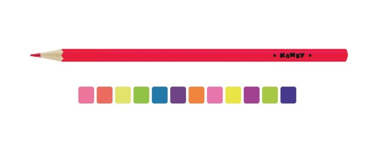 Набор неоновых карандашей KANZY «Мои друзья птицы», 12 цветов — картинка 2