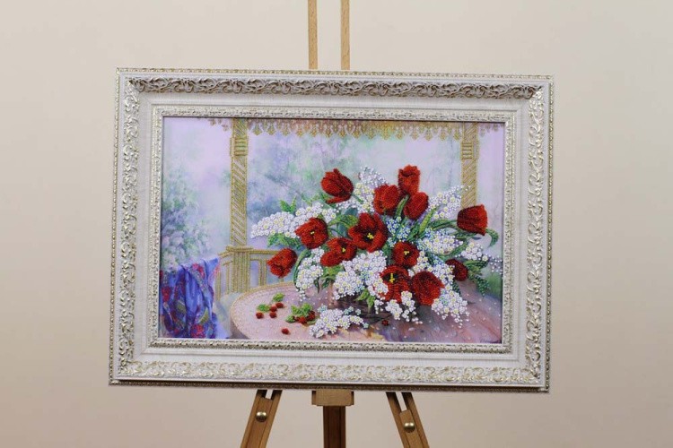 Набор для вышивания «Тюльпаны с черёмухой» — картинка 4