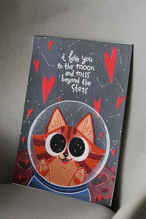 Алмазная вышивка «Постер. Космический кот» — картинка 2