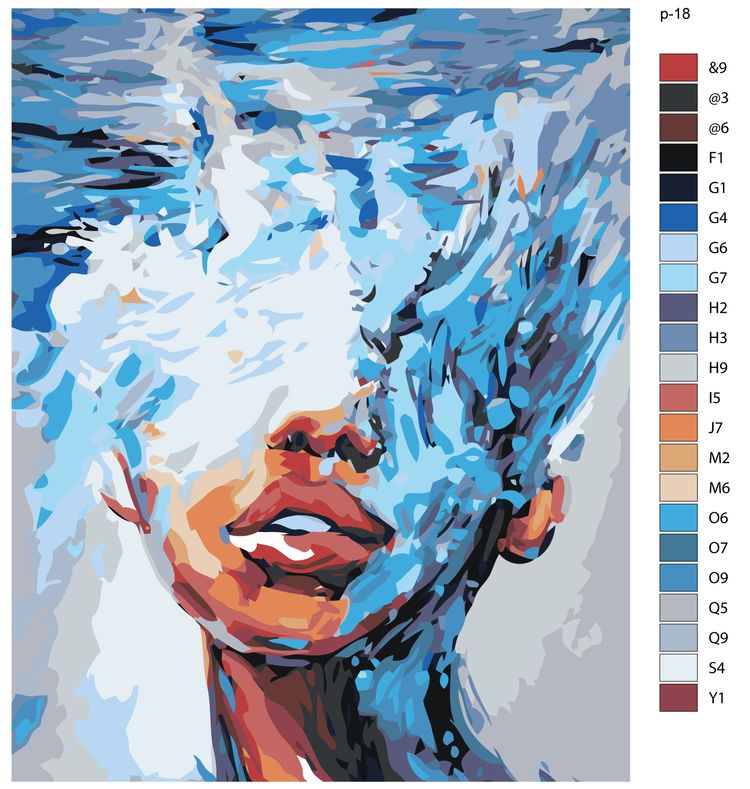 Картина по номерам «Девушка арт» — картинка 2