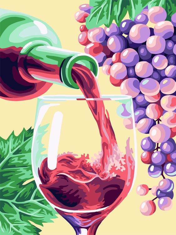 Картина по номерам «Красное вино»