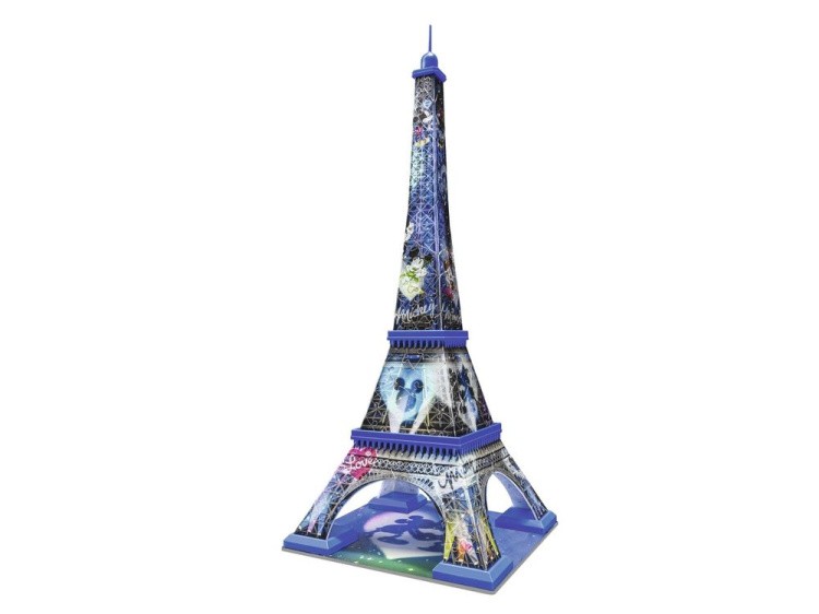 Пазлы «Микки и Минни - Эйфелева башня 3D»