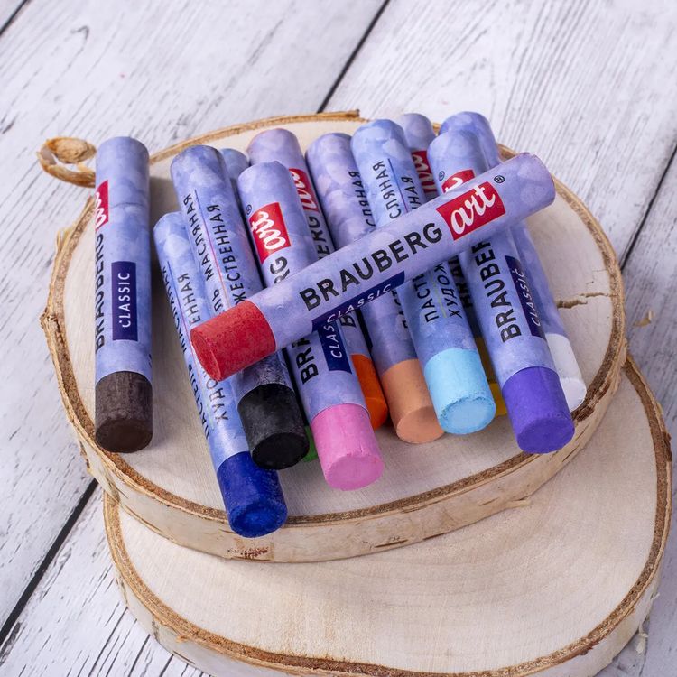 Пастель масляная художественная, 12 цв., круглое сечение, BRAUBERG ART CLASSIC — картинка 10