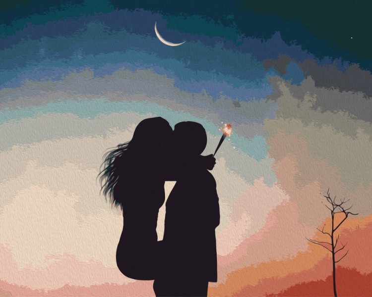 Картина по номерам «Вечернее свидание»