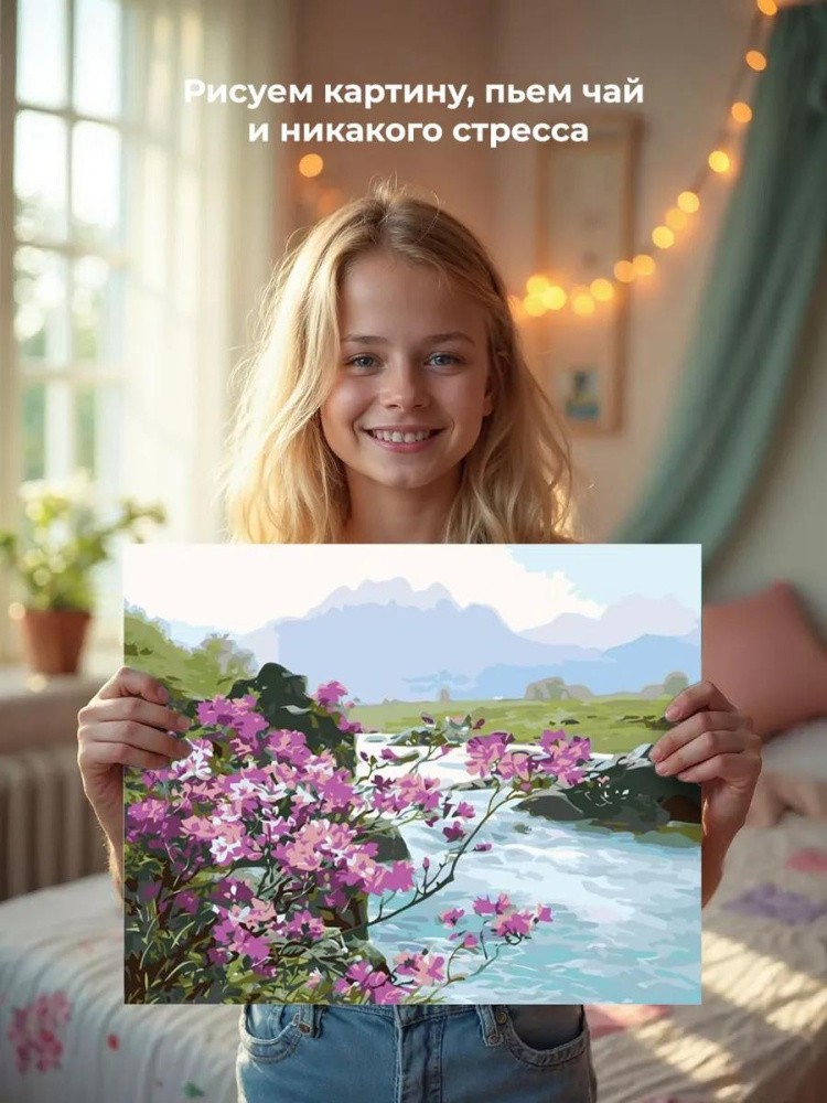 Картина по номерам «Весна в предгорье» — картинка 6