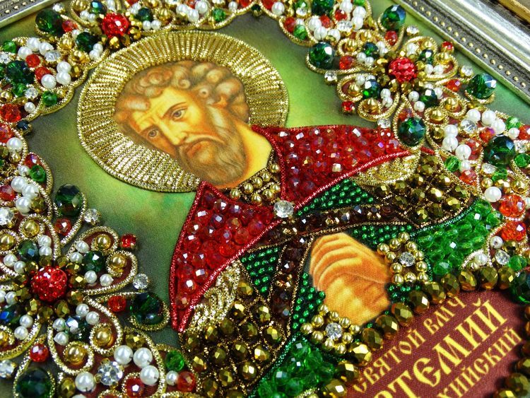 Набор вышивки хрустальными камнями «Святой Артемий» — картинка 5