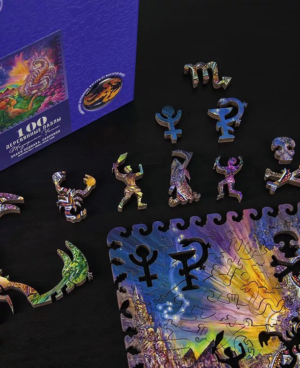 Деревянные пазлы DAVICI «Знак зодиака. Скорпион» — картинка 5