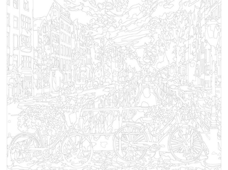 Картина по номерам «Велосипеды на мосту» — картинка 3