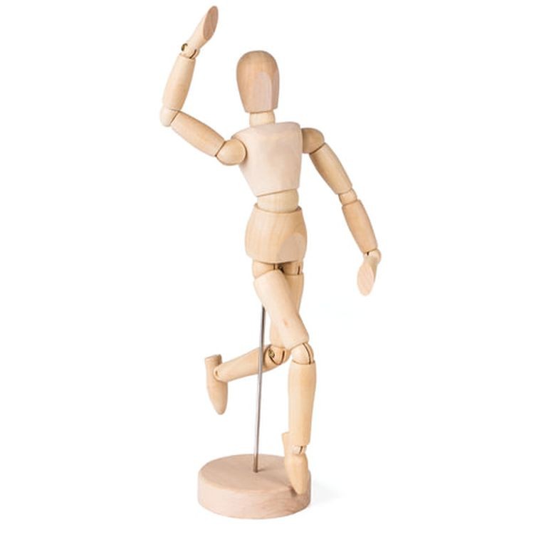 Манекен человека художественный женский, дерево, высота 20 см, BRAUBERG ART CLASSIC  — картинка 3