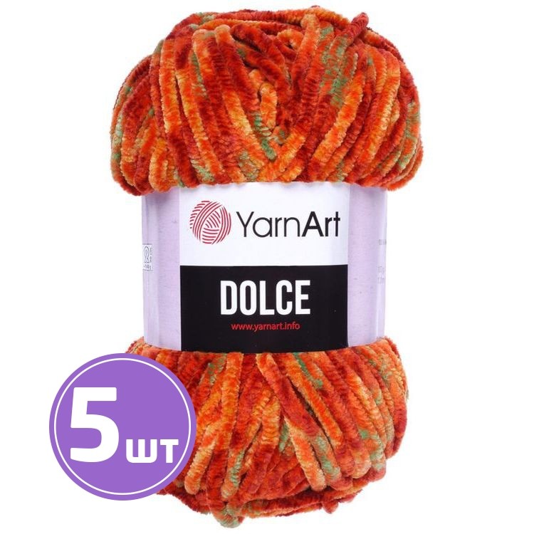 Пряжа YarnArt Dolce (810), принтованный, 5 шт. по 100 г