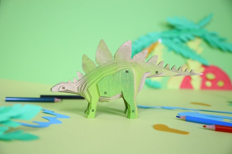 Конструктор из дерева «Стегозавр», UNIWOOD — картинка 4