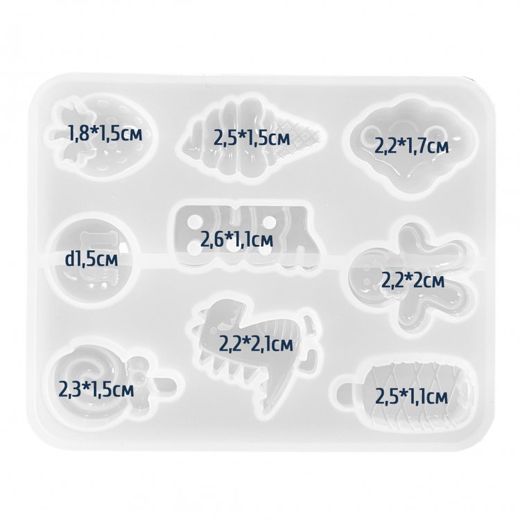 Силиконовый молд - Миниатюры №2, 8x7см 1 шт. — картинка 2