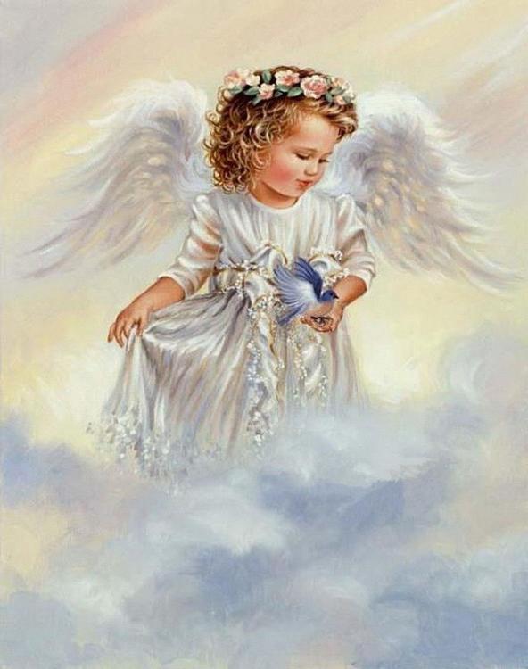 Алмазная вышивка «Ангел на облаке»
