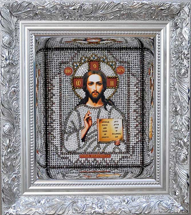 Вышивка Образа в каменьях «Господь Вседержитель» — картинка 2