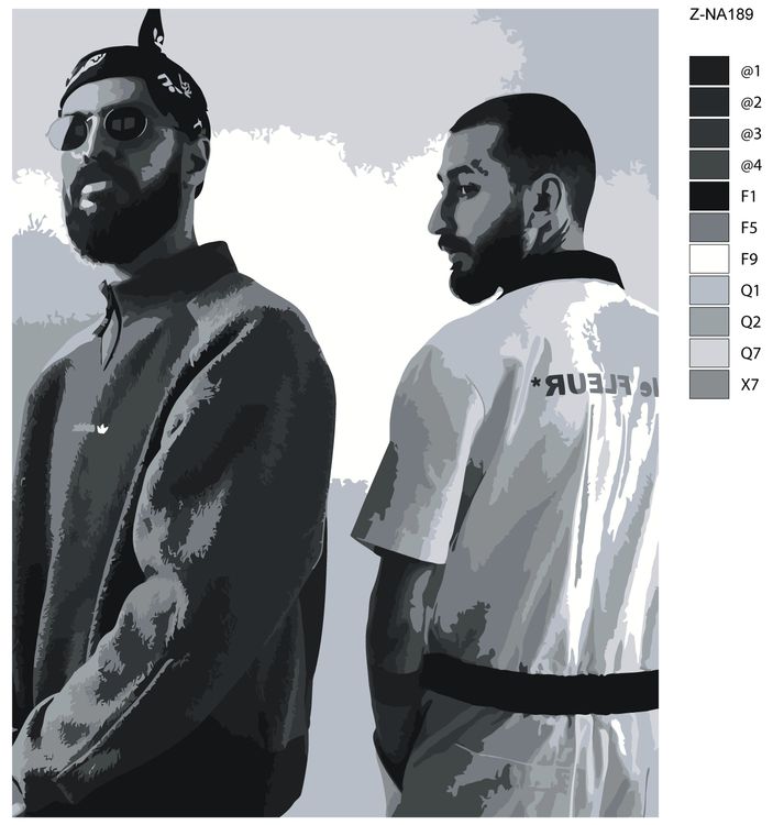 Картина по номерам «Miyagi & Andy Panda» — картинка 2