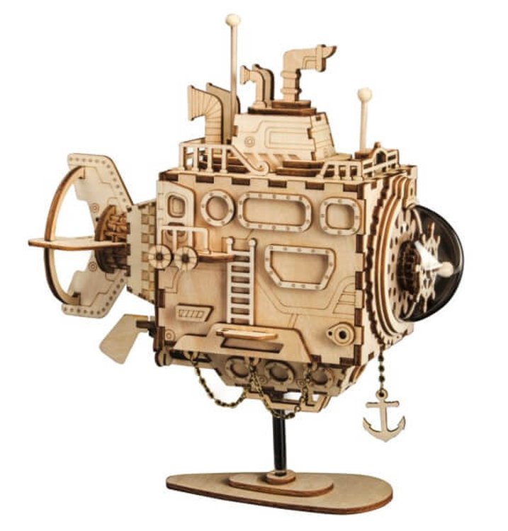 Деревянный конструктор Субмарина Стимпанк — картинка 3