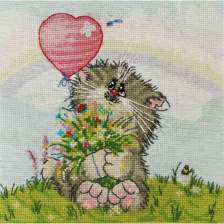Набор для вышивания «Кот с букетом» — картинка 5