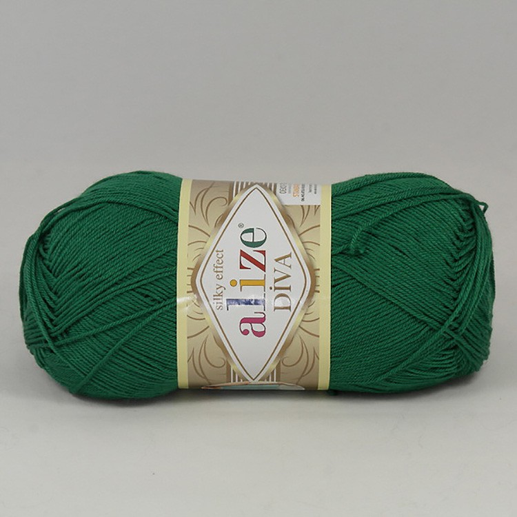 Пряжа ALIZE Diva Silk effekt (20), зеленый, 5 шт. по 100 г — картинка 2