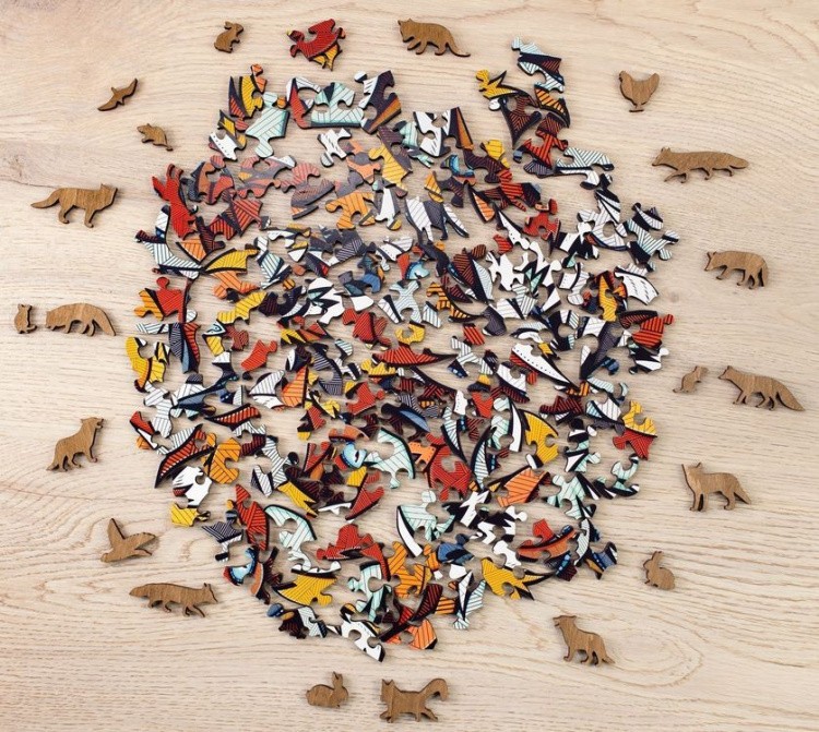 Деревянный пазл-головоломка «Хитрый Лис XL», Eco Wood Art — картинка 3