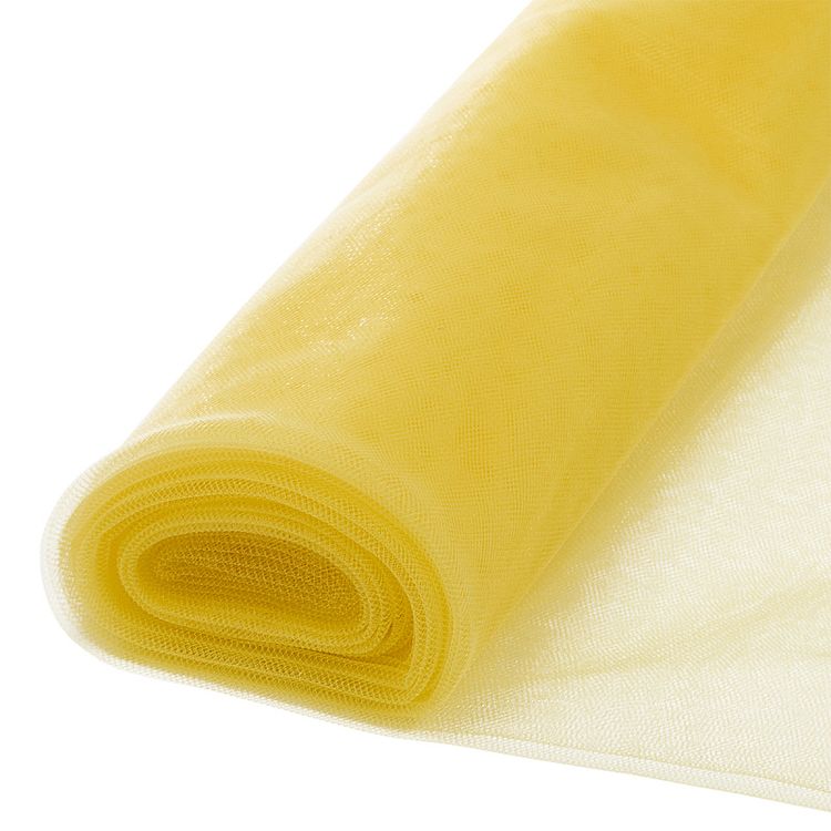 Еврофатин мягкий матовый Hayal Tulle, 5 м, ширина 300 см, 100% полиэстер, цвет: желтый, Hayal — картинка 4