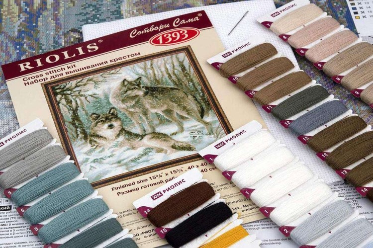 Набор для вышивания «Волчья пара» — картинка 3