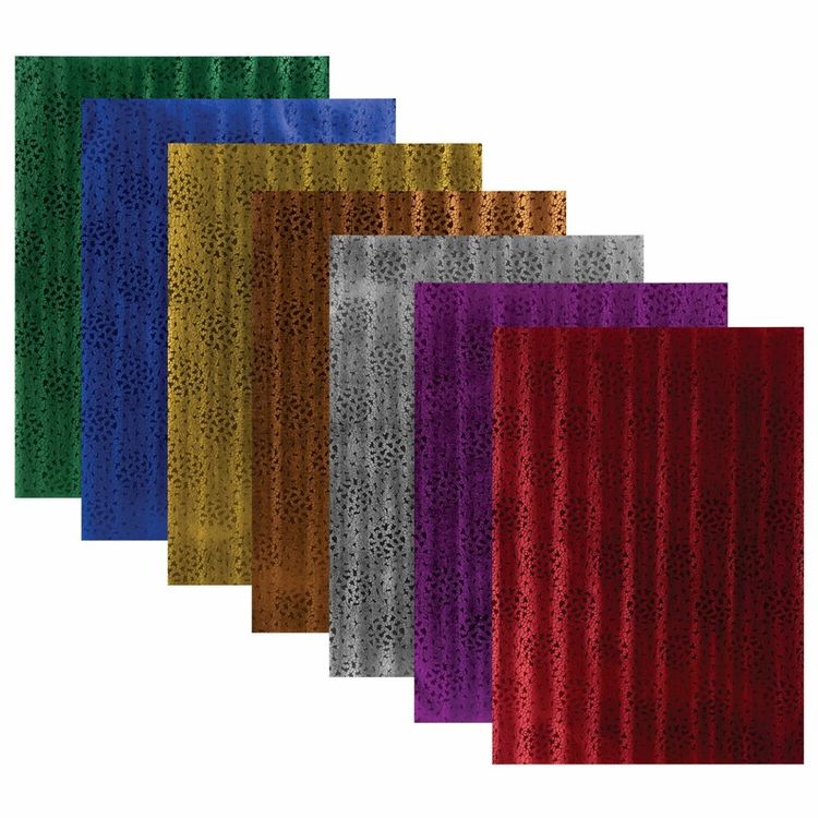 Цветная фольга А4 «Узор», фактурная, 7 листов 7 цветов, Остров сокровищ — картинка 2