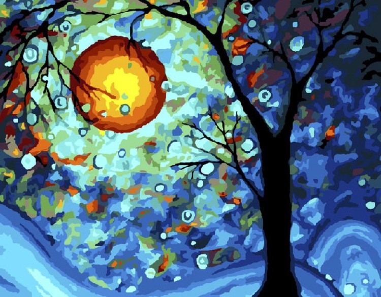 Картина по номерам «Ночное дерево»