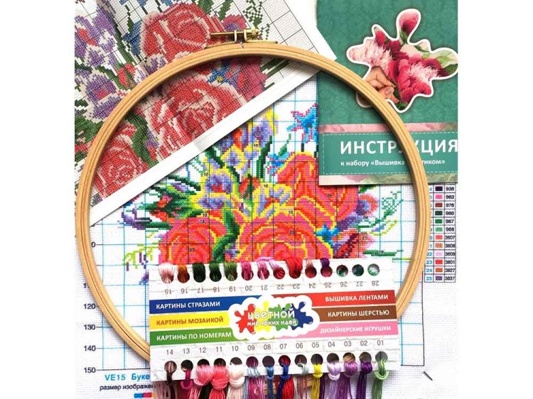 Набор для вышивания «Букет с пионами» — картинка 5