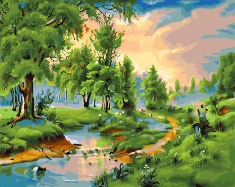 Картина по номерам «Утренняя природа»