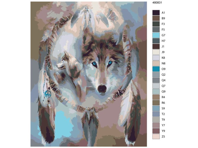 Картина по номерам «Знак волка» — картинка 2