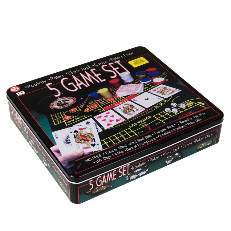 Набор «5 игр»: рулетка, покер, блэк-джек, крапс, покер на костях