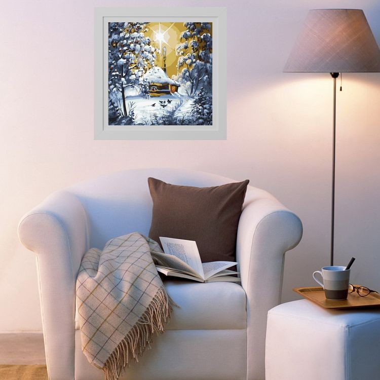 Картина по номерам «Зимняя избушка» — картинка 3