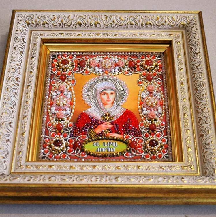Вышивка Образа в каменьях «Святая Марина» — картинка 2