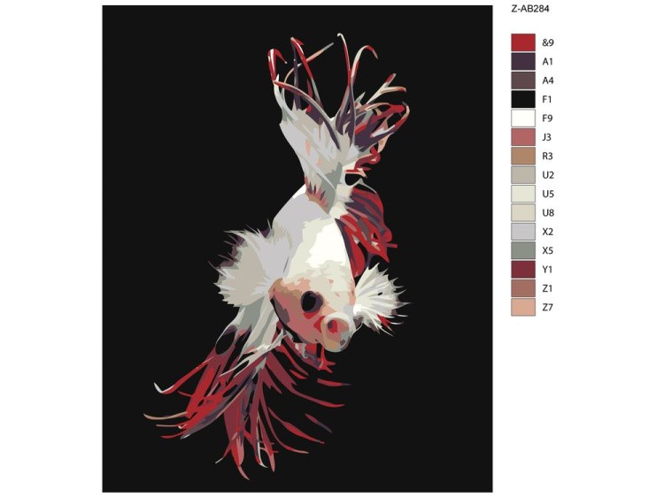 Картина по номерам «Белая рыбка» — картинка 2