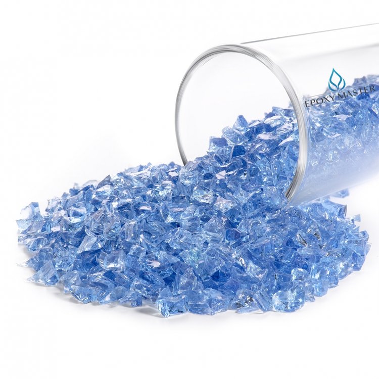 Стеклянная крошка голубая, 100г — картинка 2