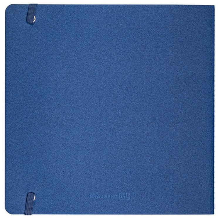 Скетчбук для акварели, 200 г/м2, 195х195 мм, среднее зерно, 20 л., сшивка, резинка, синий, BRAUBERG ART — картинка 8