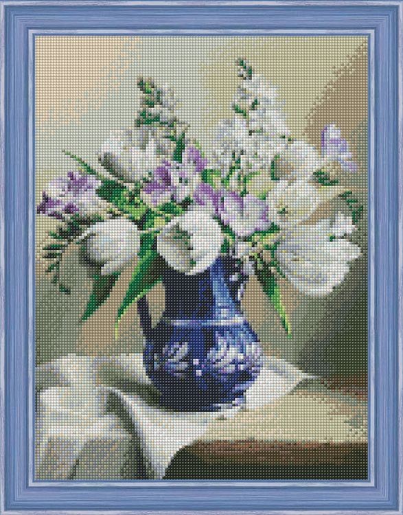 Алмазная вышивка «Белые тюльпаны» — картинка 2