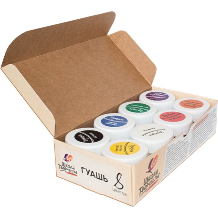 Гуашь Луч «Школа творчества», 8 цв. по 20 мл, без кисти — картинка 3